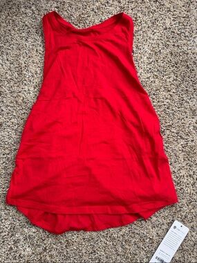 NWT CRZ Yoga Pima cotton ruched air racer back tank top